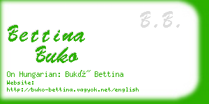 bettina buko business card